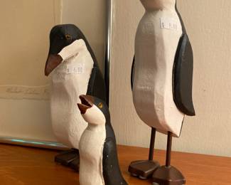 Decorative Wood Penguin Set