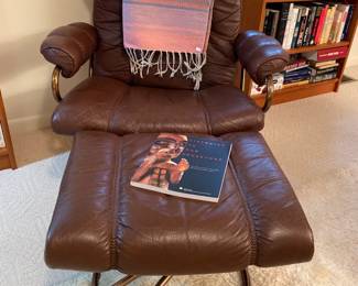 Stressless recliner and footstool by Ekornes