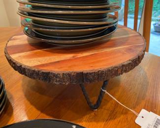 Rustic Wood Cake Stand