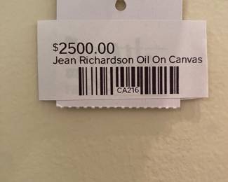 Jean Richardson Oil On Canvas