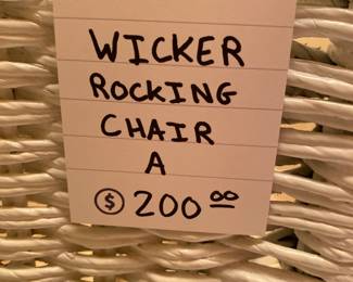 Wicker rocking chair A