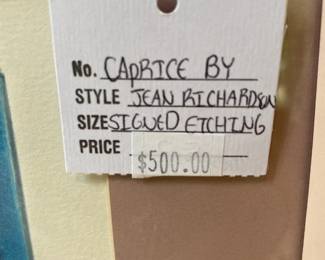 Caprice by Jean Richardson signed etching