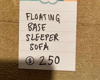 Floating base sleeper sofa