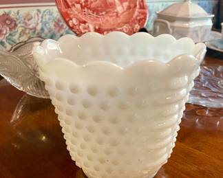 Vintage Fire King Hobnail Milkglass
