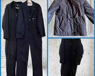 Samples of vintage clothing and work overalls