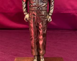 Vintage Brass Army Drill Sargent Figure