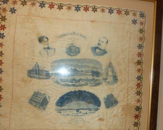 souvenir framed hankie Piedmont expo