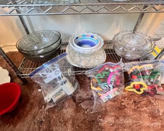 Mixing bowls, serving bowls, cookie cutters