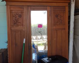 Armoire with Mirror.  Needs some TLC