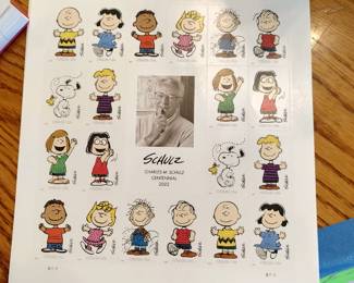 Peanuts collectible forever stamps $40 a sheet for sheets and total.