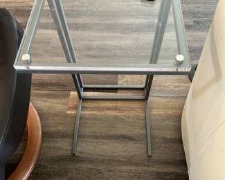 end table - metal & glass