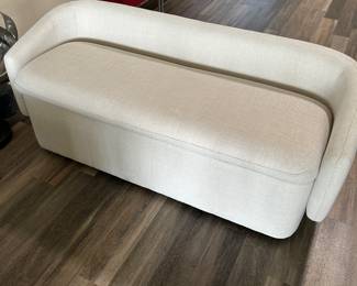 Unusual upholstered Bench with Back Rest