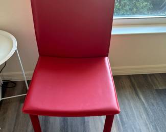 Pair of Red Leather Chairs
