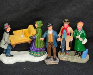 1 LEMAX & 2 Others Village Figurines