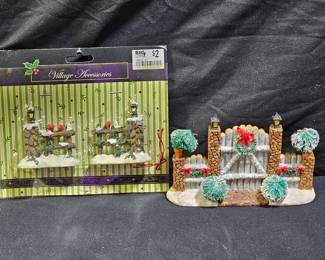 Fence Posts & Christmas Gate - Village Accessories