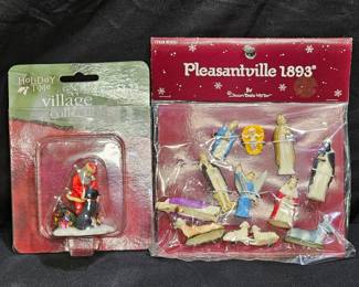 Santa with Dog & Pleasantville Nativity Set
