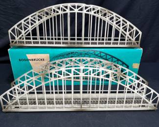 2 Vtg Metal Marklin 7163 Arched Railway Bridges