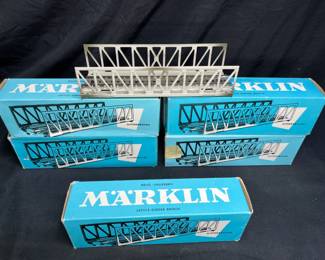 5 Vtg Marklin 7161 Plate Girder Bridges in Boxes