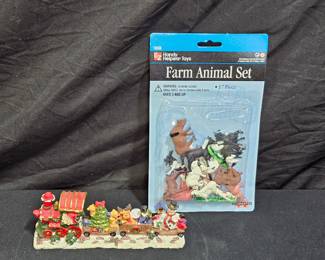 GS Farm Animals Set & Resin Christmas Train