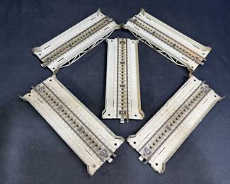 5 Vtg. Metal Marklin 7162 Lattice-Girder Bridges