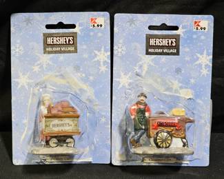 2 Hershey's Holiday Village Figurines