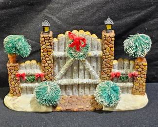 Fence Posts & Christmas Gate - Village Accessories