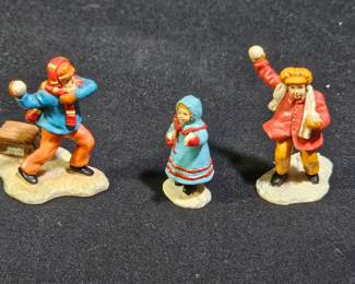 2 Pleasantville 1893 Holiday/Winter Figurines