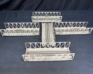5 Vtg. Metal Marklin 7162 Lattice-Girder Bridges