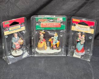 2 LEMAX & 1 Coventry Cove Figurines