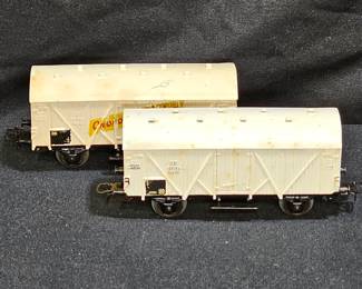 2 Marklin HO DB 327 154 White Box Cars