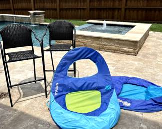 Patio furniture and pool floats