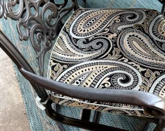 stylish cushioned chairs with patio set