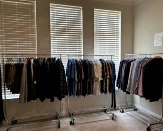 Very nice selection of men's clothes, shoes and belts