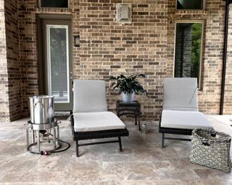 Propane Fryer and Patio furniture & decor