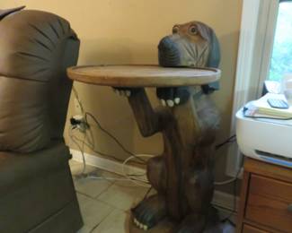 Hand carved serving tray