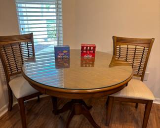 Display table for two small boxes. 