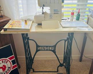 The base of this sewing machine weighs about the same as your golf cart.