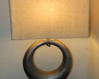 One of two matching table lamps.