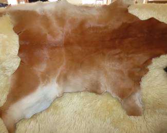 Animal skin rug.