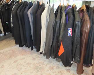 Mens dress jackets, leather and sports jackets.