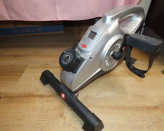 One of two exercise machines.