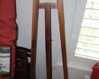 Wooden easel.