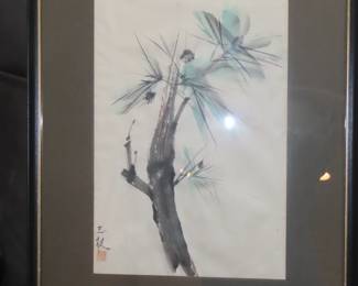 Water color Chinese brush art.