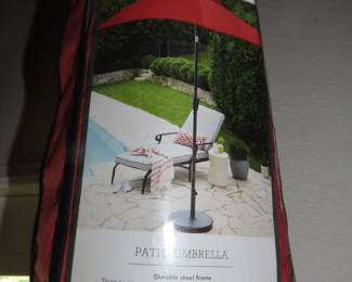 New Patio umbrella.