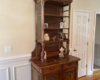 Unique decorative Server with hutch and built in clock