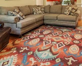 Gorgeous sectional couch and area rug