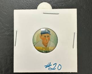 1932 Orbit Gum Baseball PR2 Button Pin #20 Lew Fonseca Chicago White Sox