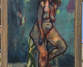 William Iaculla30 x 24. Exhibited at the Art Institute of Chicago 1953. Label affixed to back.