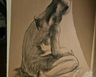 Emil Kosa Jr. Charcoal. There are a few of these. 24 x 18