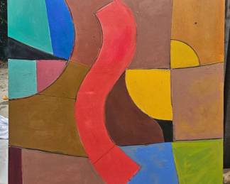 John Martin 50" x 60" abstract oil painting.